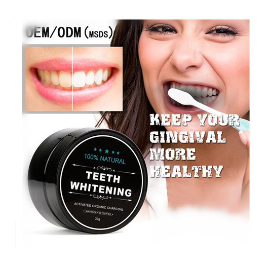 🦷 CharGlow™ Activated Charcoal Teeth Whitening Powder (30g)
