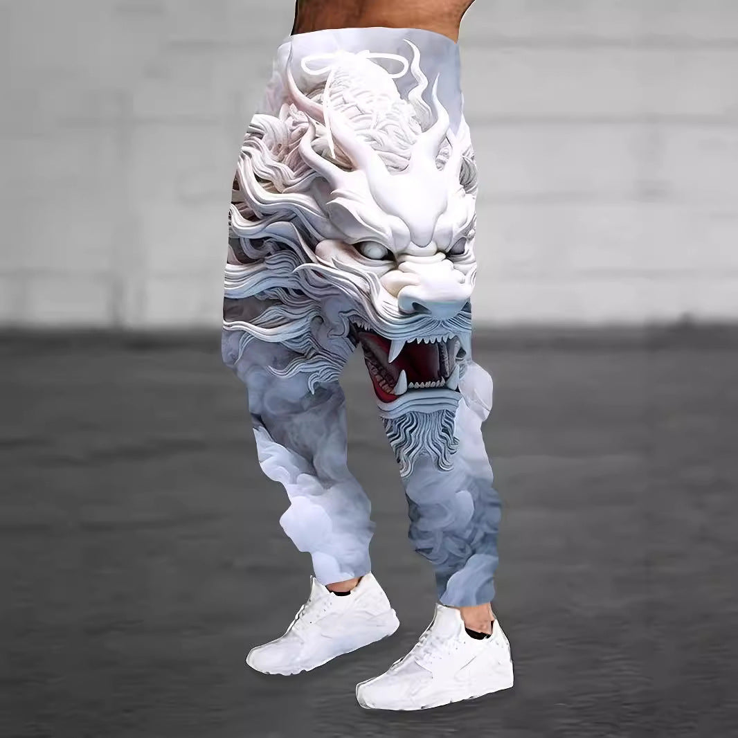 Men's Casual Printed  Versatile With Loose Ankle Cuffs Trousers