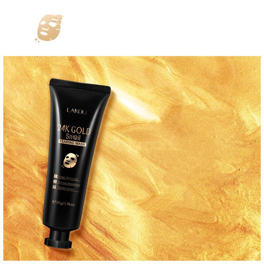 ✨ Golden Shell Hydraglow Mask – Snail Essence Peel-Off Mask